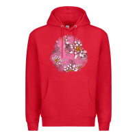 Red lotus patches Premium Hoodie - AdoDesignShop