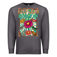 Charcoal Heather keep calm dream on Premium Sweatshirt - CowhideDigitalArt