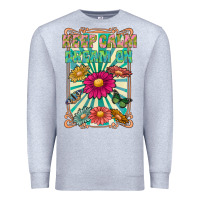 Heather Grey keep calm dream on Premium Sweatshirt - CowhideDigitalArt