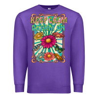 Purple keep calm dream on Premium Sweatshirt - CowhideDigitalArt