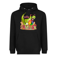 Black hello summer rex Heavyweight Hoodie - texasbilliewilder