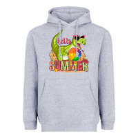 Heather Grey hello summer rex Heavyweight Hoodie - texasbilliewilder