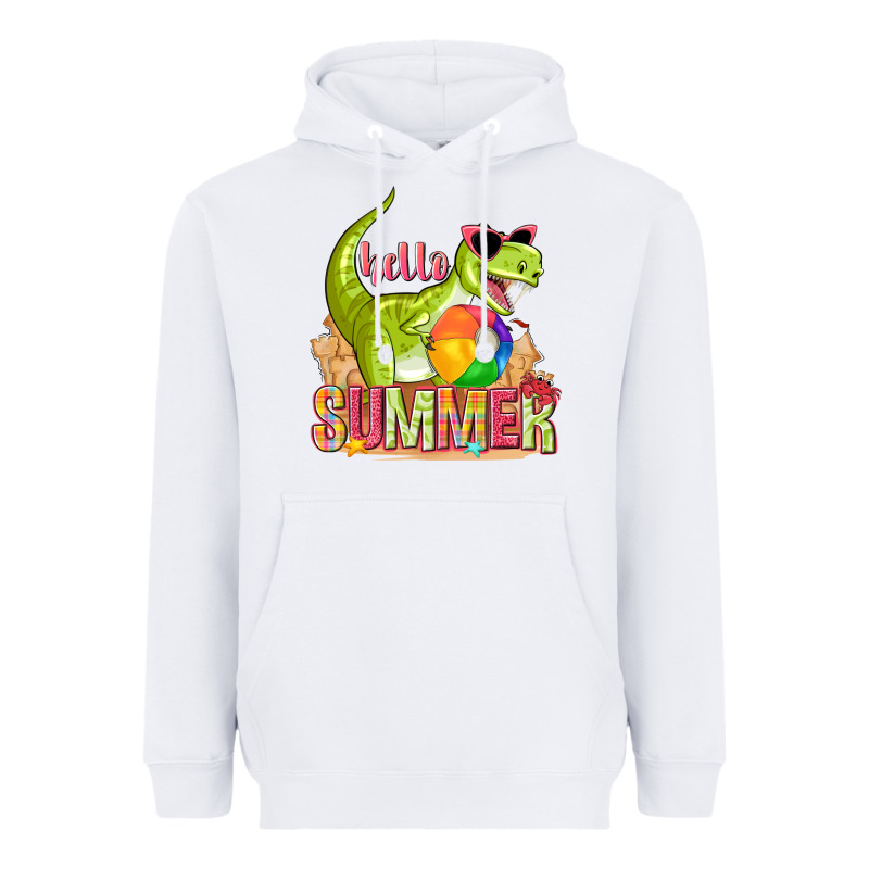 Hello Summer Rex Heavyweight Hoodie by texasbilliewilder | Teevron