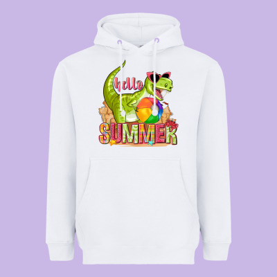 Hello Summer Rex Heavyweight Hoodie Designed By Texasbilliewilder