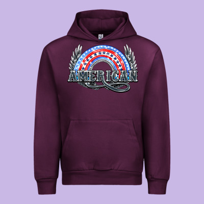 American Rainbow Urban Hoodie Designed By Nancycooperartshop