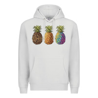 Dove Grey pineapples leopard tie dye summer Premium Hoodie - Artiststas