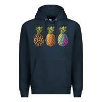 Navy pineapples leopard tie dye summer Premium Hoodie - Artiststas