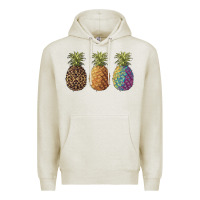 Oatmeal Heather pineapples leopard tie dye summer Premium Hoodie - Artiststas