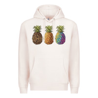 Pale Pink pineapples leopard tie dye summer Premium Hoodie - Artiststas