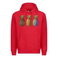Red pineapples leopard tie dye summer Premium Hoodie - Artiststas