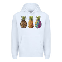 White pineapples leopard tie dye summer Premium Hoodie - Artiststas