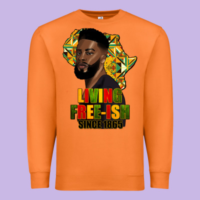 Juneteenth Living Freeish Since 1865 Premium Sweatshirt Designed By Hra Design Shop