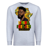 Heather Grey juneteenth living freeish since 1865 Premium Sweatshirt - HRA Design Shop