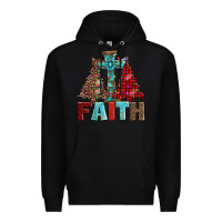 Black cross and christmas trees Premium Hoodie - AdoDesignShop