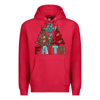 Cardinal cross and christmas trees Premium Hoodie - AdoDesignShop
