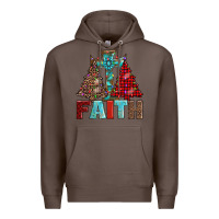 Coffee cross and christmas trees Premium Hoodie - AdoDesignShop