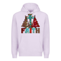 Lilac cross and christmas trees Premium Hoodie - AdoDesignShop