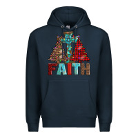 Navy cross and christmas trees Premium Hoodie - AdoDesignShop