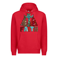 Red cross and christmas trees Premium Hoodie - AdoDesignShop