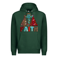 Sports Green cross and christmas trees Premium Hoodie - AdoDesignShop