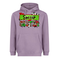 Lavender soccer sister with leopard Heavyweight Hoodie - Zillion Design Studio