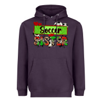 Plum soccer sister with leopard Heavyweight Hoodie - Zillion Design Studio