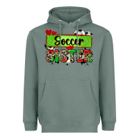 Sage soccer sister with leopard Heavyweight Hoodie - Zillion Design Studio