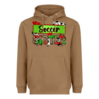 Toasted Coconut soccer sister with leopard Heavyweight Hoodie - Zillion Design Studio