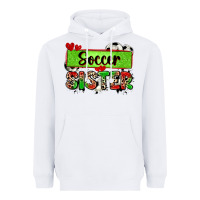 White soccer sister with leopard Heavyweight Hoodie - Zillion Design Studio