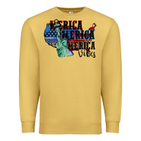 Antique Gold Merica Merica Merica vibes 4th of july Premium Sweatshirt - CowGirlArtShop