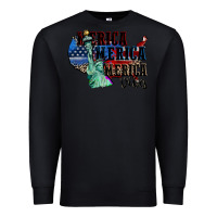 Black Merica Merica Merica vibes 4th of july Premium Sweatshirt - CowGirlArtShop
