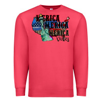 Cardinal Merica Merica Merica vibes 4th of july Premium Sweatshirt - CowGirlArtShop