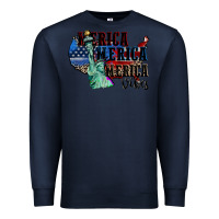 Navy Merica Merica Merica vibes 4th of july Premium Sweatshirt - CowGirlArtShop