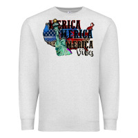 Oatmeal Heather Merica Merica Merica vibes 4th of july Premium Sweatshirt - CowGirlArtShop