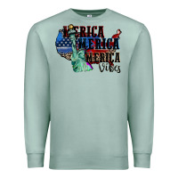 Seafoam Merica Merica Merica vibes 4th of july Premium Sweatshirt - CowGirlArtShop