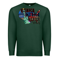 Sports Green Merica Merica Merica vibes 4th of july Premium Sweatshirt - CowGirlArtShop
