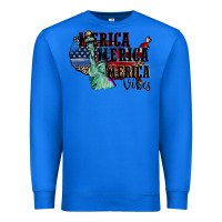True Royal Merica Merica Merica vibes 4th of july Premium Sweatshirt - CowGirlArtShop