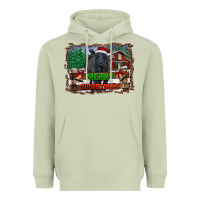 Matcha merry christmas black angus cattle and farm Heavyweight Hoodie - RanaPortraitStore