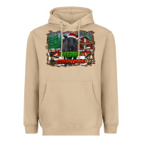 Mushroom merry christmas black angus cattle and farm Heavyweight Hoodie - RanaPortraitStore