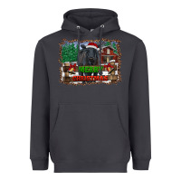 Smoke merry christmas black angus cattle and farm Heavyweight Hoodie - RanaPortraitStore