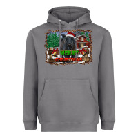 Storm merry christmas black angus cattle and farm Heavyweight Hoodie - RanaPortraitStore