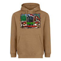 Toasted Coconut merry christmas black angus cattle and farm Heavyweight Hoodie - RanaPortraitStore