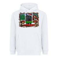 White merry christmas black angus cattle and farm Heavyweight Hoodie - RanaPortraitStore
