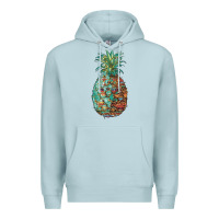 Blue Mist pineapple leopar turquoise serape summer Premium Hoodie - Artiststas