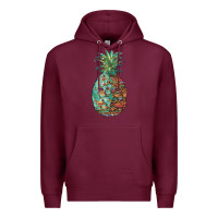 Burgundy pineapple leopar turquoise serape summer Premium Hoodie - Artiststas