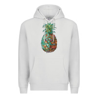 Dove Grey pineapple leopar turquoise serape summer Premium Hoodie - Artiststas