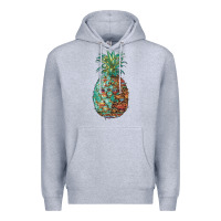 Heather Grey pineapple leopar turquoise serape summer Premium Hoodie - Artiststas