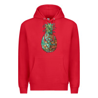 Red pineapple leopar turquoise serape summer Premium Hoodie - Artiststas