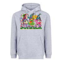 Heather Grey hello summer gnome Heavyweight Hoodie - texasbilliewilder