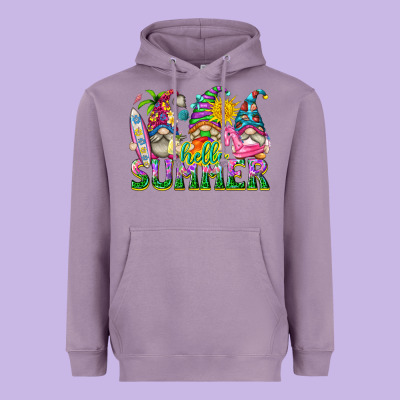Hello Summer Gnome Heavyweight Hoodie Designed By Texasbilliewilder